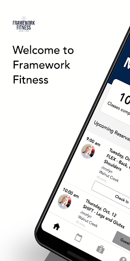 Android application Framework Fitness screenshort