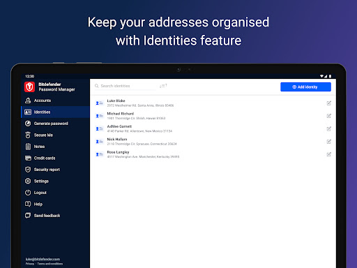 Screenshot of Bitdefender Password Manager