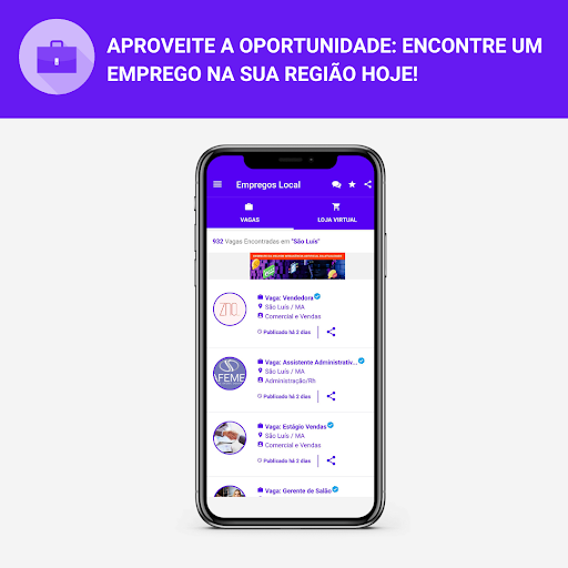 Android application Empregos Local São Luís / Ma screenshort