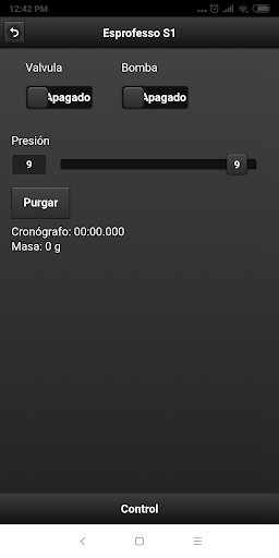 Android application Esprofesso S1 Control screenshort