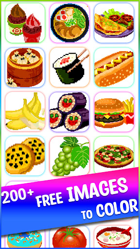 Food Pixel Art Coloring Book Screen 3