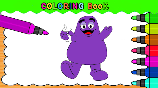 The Grimace Shake Coloring