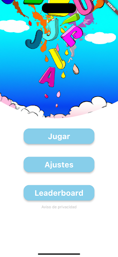 Android application Lluvia de letras screenshort