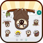 Cover Image of Download Happy Sloth Emoji Stickers  APK