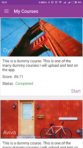 Android application Atum Mobius Enterprise LMS screenshort
