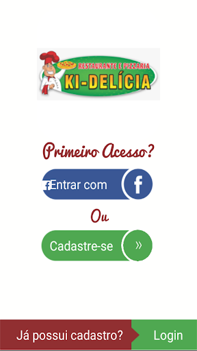 Android application Pizzaria Ki-Delícia screenshort