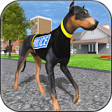 Police Dog attack crime city icon