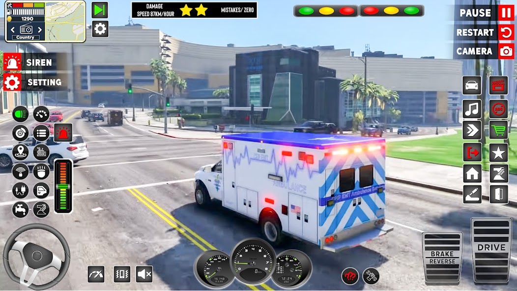 US Emergency Ambulance Game 3D 4 APK + Мод (Unlimited money) за Android