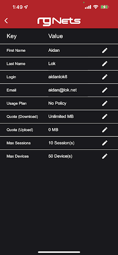 rXg Account Editor Screen 3