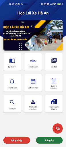 Android application Đào tạo lái xe Hà An screenshort