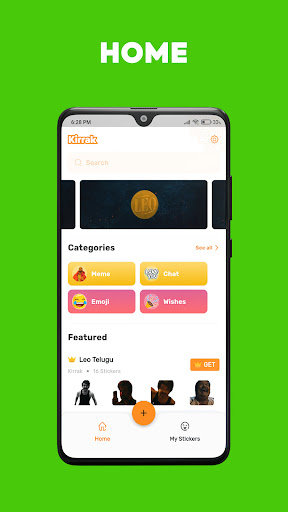Android application Kirrak Telugu WhatsApp Sticker screenshort