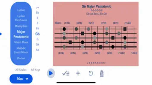 Jazzhacker Scales for 5x Bass Screen 2