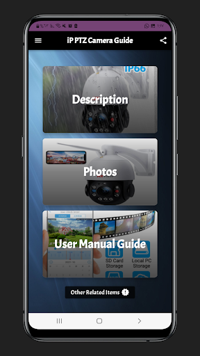 Android application ip ptz camera guide screenshort