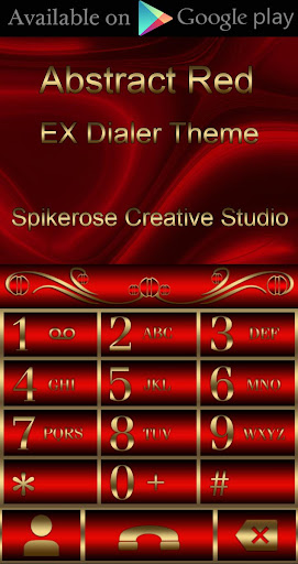 Abstract Red Go Launcher theme