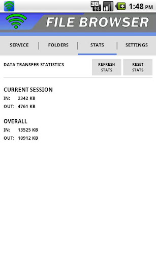 WiFi File Browser Screen 3