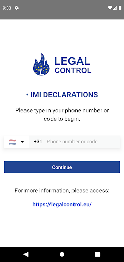 Android application Legal Control screenshort