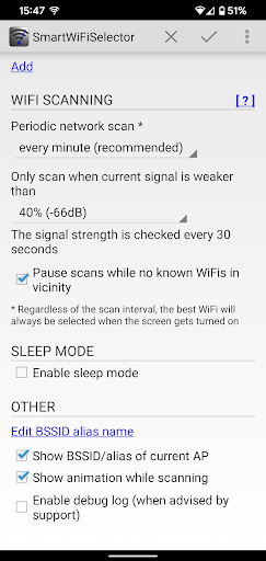 SmartWiFiSelector Trial Screen 3