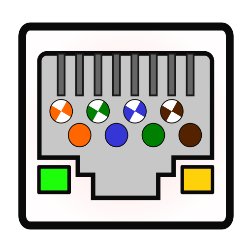 Ethernet RJ45 pinout + colors  Icon