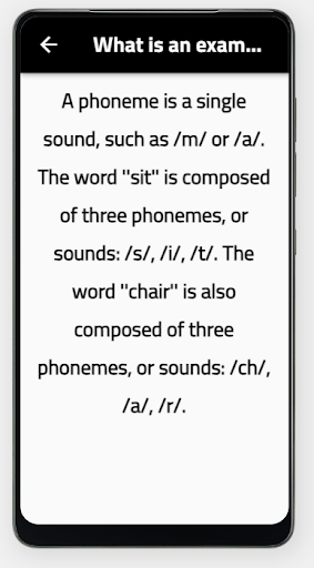 Android application phonemes screenshort