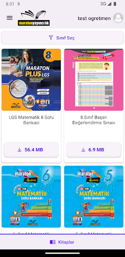 Android application Maraton Öğretmen + Kütüphane screenshort