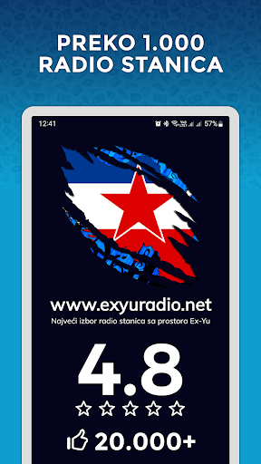 Android application ExYu Radio Stanice screenshort