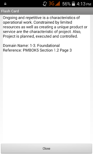 Sim-Ex Exam Simulator for PMP Screen 3