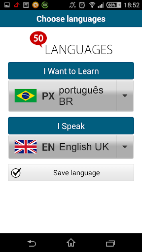 Android application Learn Portuguese (Brazil) screenshort