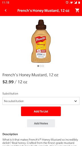 My Vista Foods Screen 2