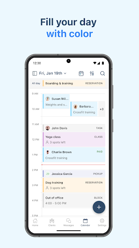Screenshot of PocketSuite Client Booking App