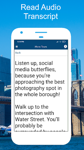 Screenshot of Brooklyn Bridge NYC Audio Tour