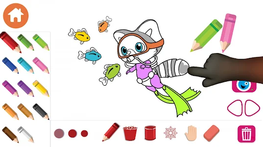 Coloring for kids with Rocky