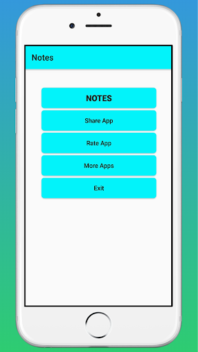 Android application Notebook screenshort