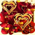 Cover Image of Скачать Roses Gold Hearts  APK
