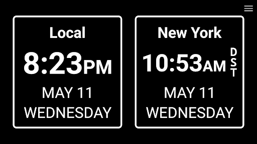 Screenshot of World Clock Dual Digital Clock