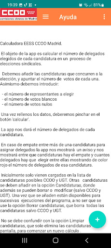 Calculadora EESS CC.OO. Madrid Screen 3