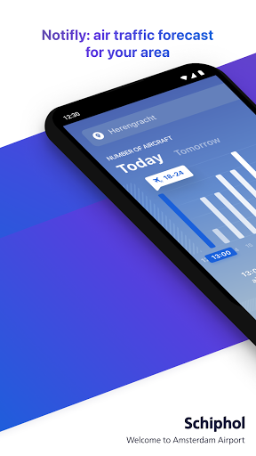 Android application Notifly: Schiphol air traffic screenshort