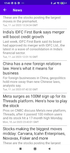 News in bracelet Screen 2