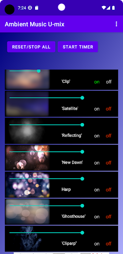 Android application Ambient Music U-Mix screenshort
