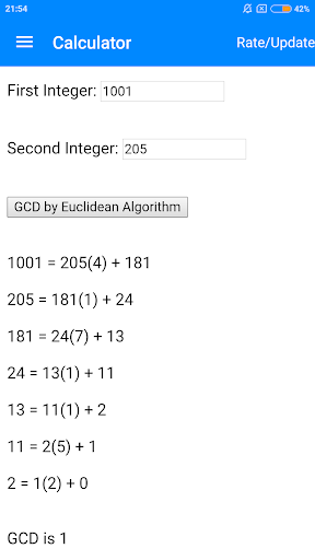 Euclidean Algorithm : GCD and Screen 2