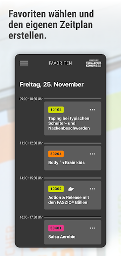 Android application Turn- und Sportkongress App screenshort