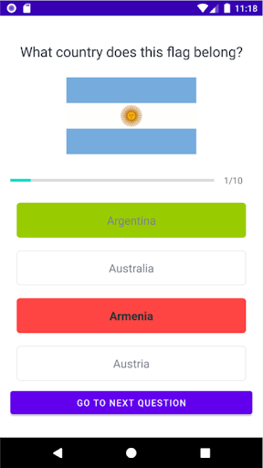 mQuiz App Screen 3