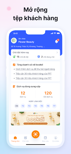 Android application bookdi Merchant screenshort