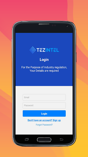 Android application Tezintel screenshort