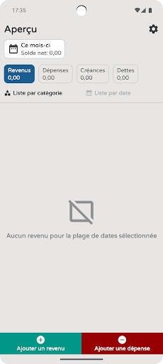 Aperçu de l'application