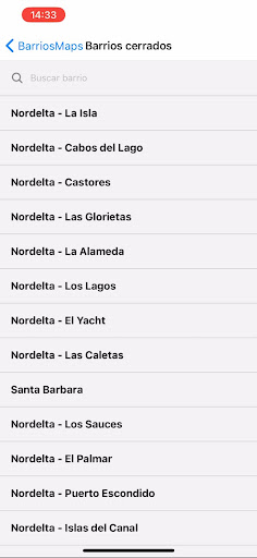 Android application Barrios Maps screenshort