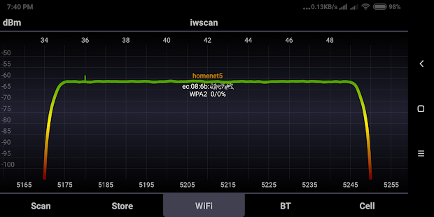 WiFi iwscan Screenshot