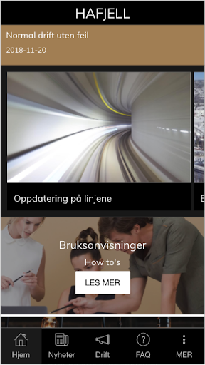 Android application Hafjell screenshort