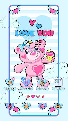 Android application Cutie Bear - Wallpaper screenshort