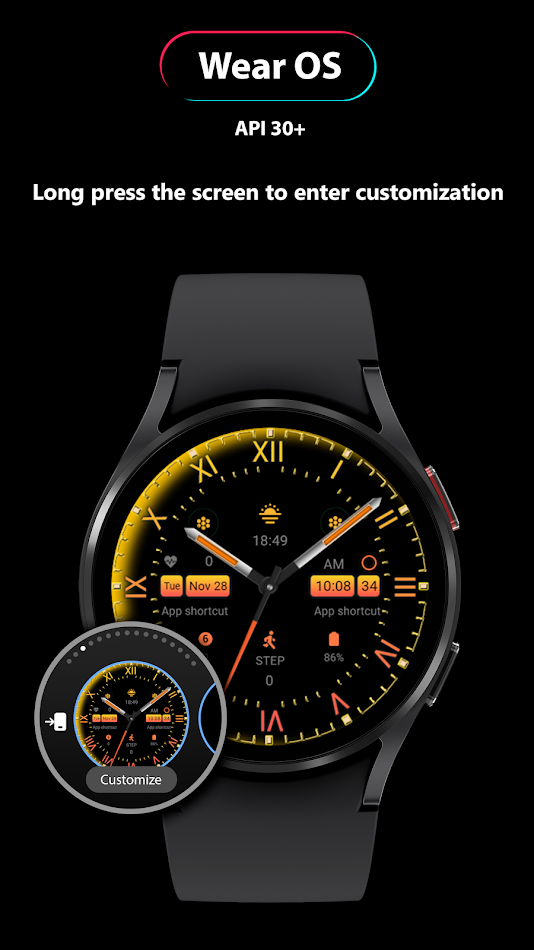 #6. Three dials Orange (Android) โดย: Design Poetry