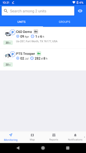 Android application PTS Insight screenshort